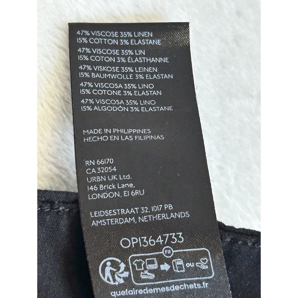 Anthropologie Maeve The Colette Magic Fabric Wide Leg Crop Pants Black Size 16W - Picture 8 of 8